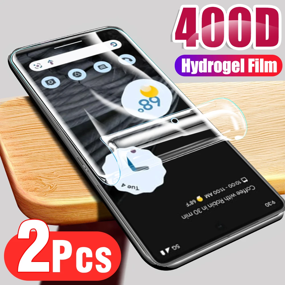 Película protectora de hidrogel para Google Pixel 7 Pro, Protector de pantalla de 6,7 pulgadas, 2 piezas