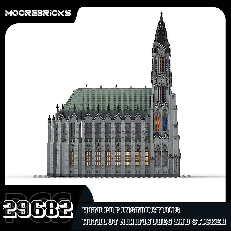 MOC World Famous Architecture Cologne Cathedral Assembly Building Blocks   Landmark Model Toys Children's Christmas Gifts
