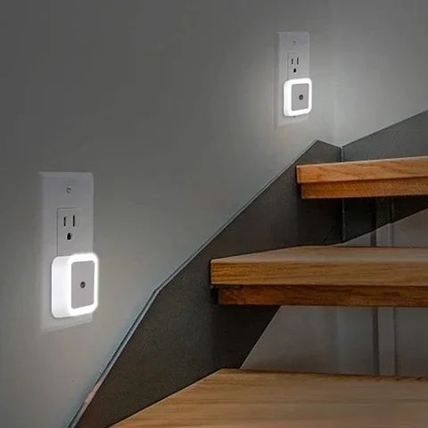 Lámpara de luz nocturna LED para niños, Minisensor de luz con Control de 110V y 220V, enchufe europeo y estadounidense, iluminación para sala de estar y dormitorio