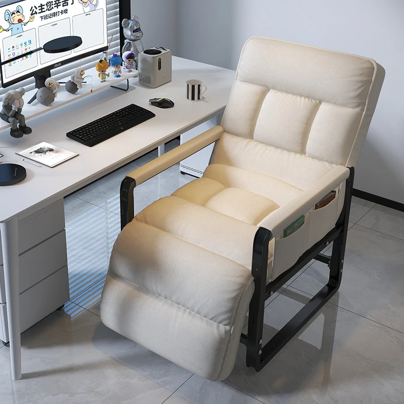 

Reclining chair office lunch break folding chair computer chair can sit and lie down dual-purpose lazy sofa chair with backrest