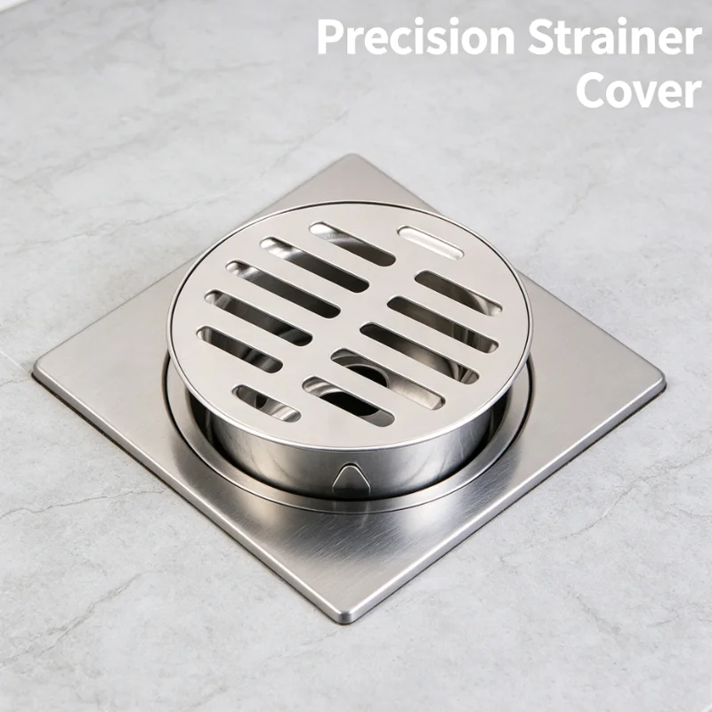5PCS 304 Stainless Steel Flat Floor Drain Insert Mesh Cover For Balcony Outdoor Yard 75 Pipe Drainage Anti Clogging