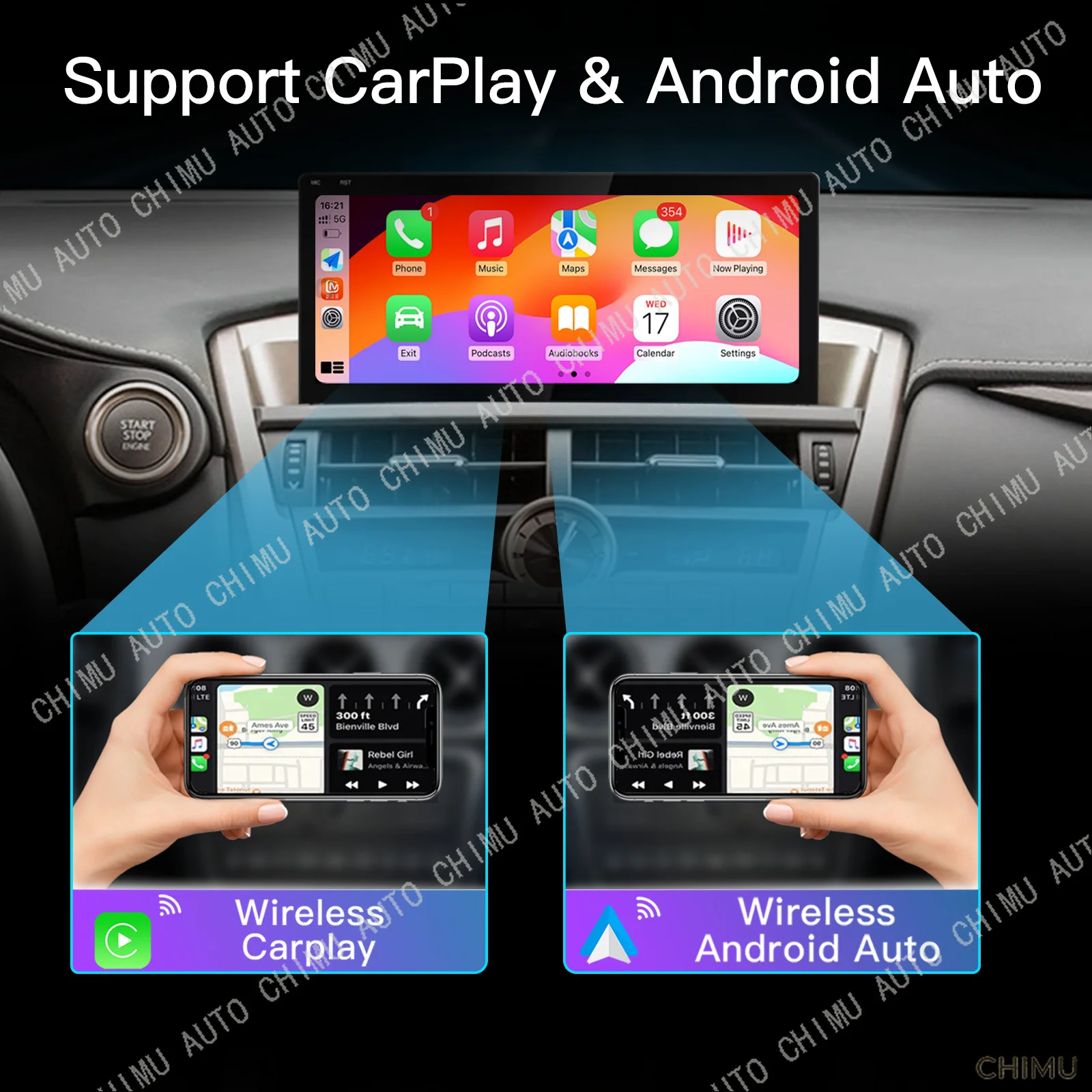 【CHIMU AUTO】 Android 14 CarPlay Auto Radio for Lexus NX NX200 NX200T NX300h 2014-2021 Multimedia Screen GPS DSP
