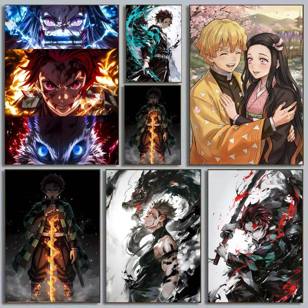 Demon Slayer Anime-Poster, Kamado Tanjiro, HD-Leinwand-Wandkunst, wasserfester Druck für Schlafzimmer, Wohnzimmer, Dekoration, Geschenk