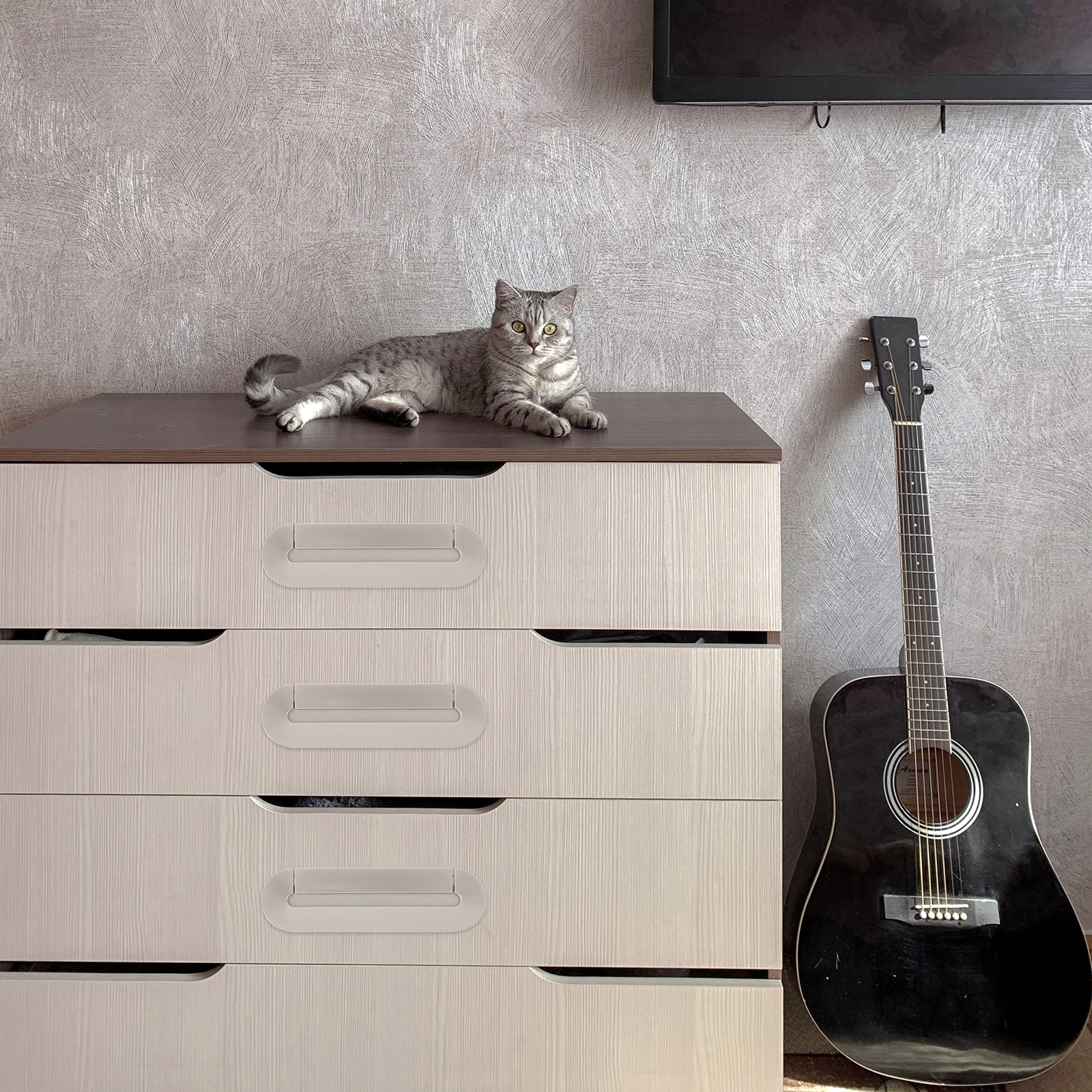 

Elegant Zinc Alloy Recessed Cabinet Pulls Ultra Thin Invisible Handles Durable Furniture Part Hardware Gift