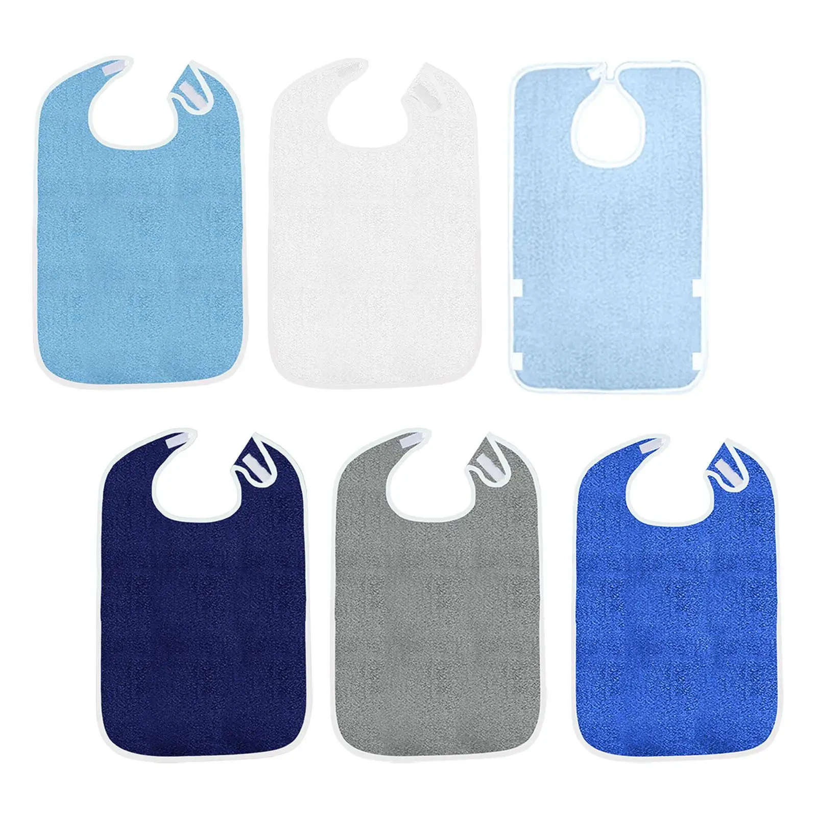 3x Adult Bibs for Eating Washable Adjustable Large Adult Feeding Bibs Clothing Protectors for Men Seniors Women Unisex Elderly