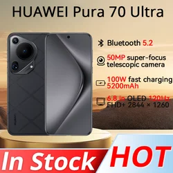 2024 Huawei Pura 70 Ultra 6.8inch 120HZ OLED Kirin 9010 Octa Core 50MP OIS Cameras NFC OTA 100W Fast Charge 5200mAh HarmonyOS4.2