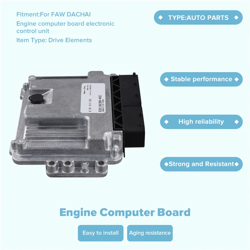 

ECM Module ECU Electronic Control Unit Computer Board 0281013326 Engine For FOTON FAW DACHAI
