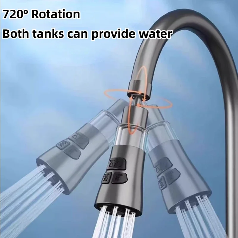 Kitchen Faucet Extender with Filter Function Universal 360 Degrees Rotate Aerator Splash Filter Faucet Bubbler Nozzle Aerator
