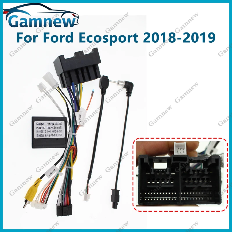 

Автомобильный 16-контактный адаптер жгута проводов Android, декодер Canbus Box для Ford Ecosport 2018-2019