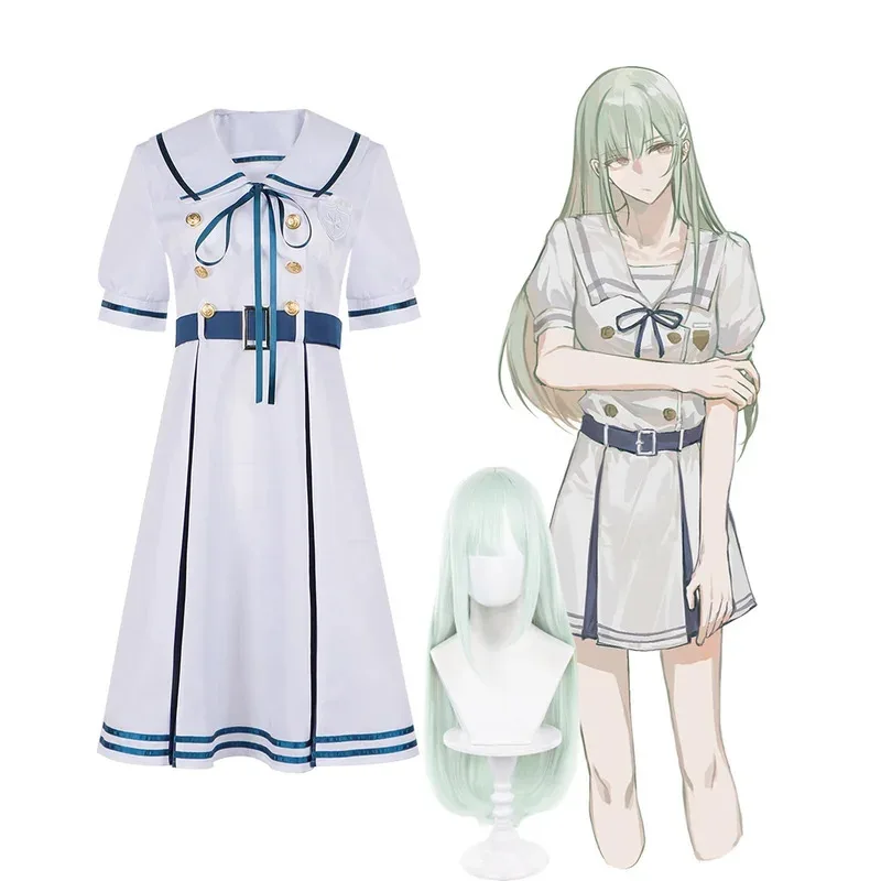 Wakaba Mutsumi JK Uniform Cosplay Anime BanG Dream! Mortis Costume Wig