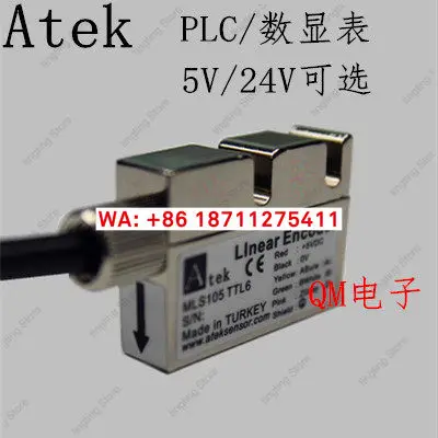 Regla magnética ATEK para fresadora y taladradora, medidor digital con pantalla, regla magnética MLS105TT6
