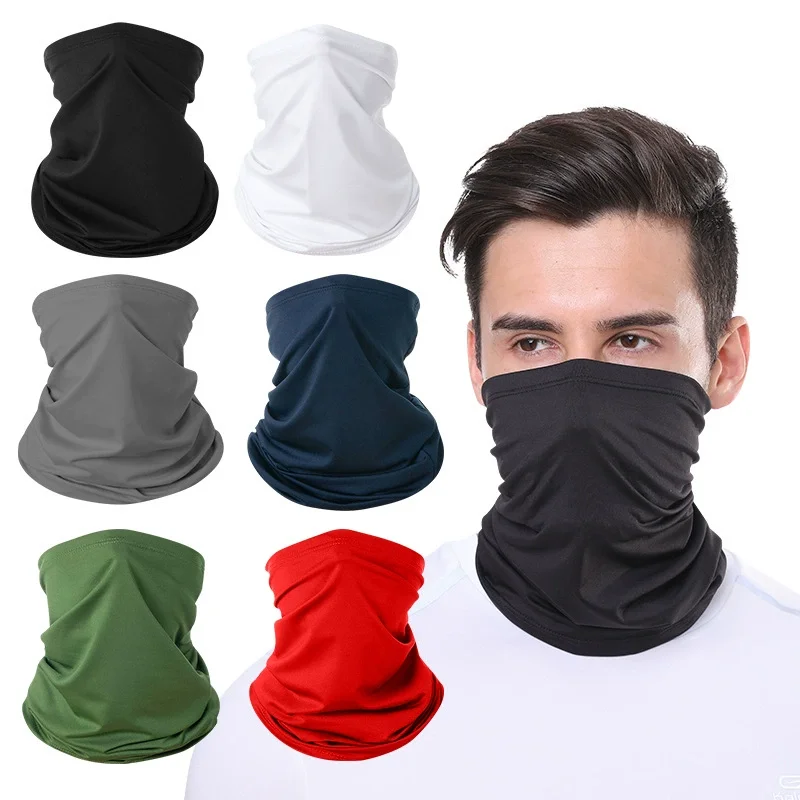 Mascarilla de ciclismo con protección UV transpirable, polaina absorbente de sudor para entrenamiento de pesca, deportes y actividades al aire libre de verano