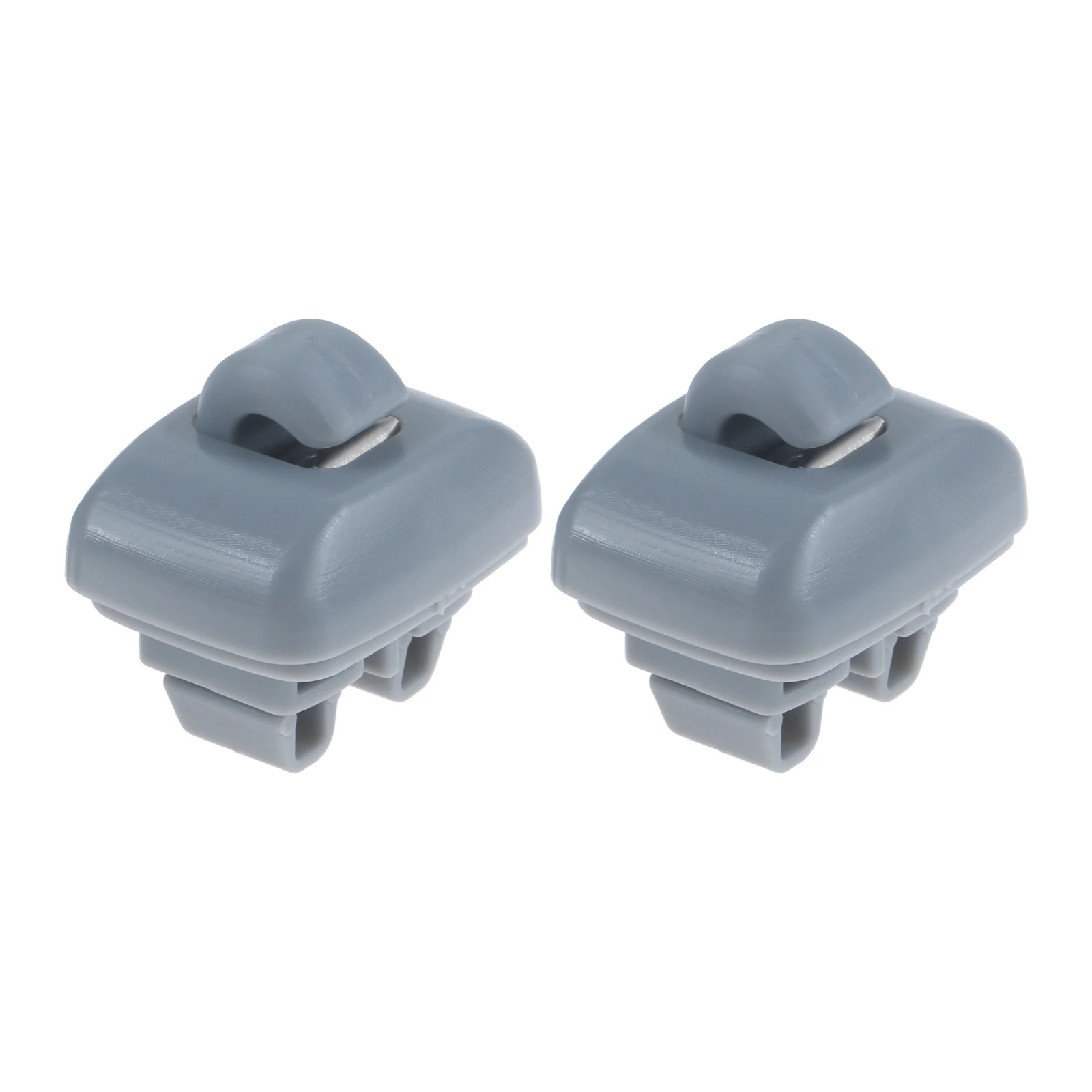 2Pcs Car Front Sun Visors Hook Bracket Clip Hanger Hook Retainers 4B0857562 4B0857563 for Audi TT A6 C5 2000 2005 Grey/Beige