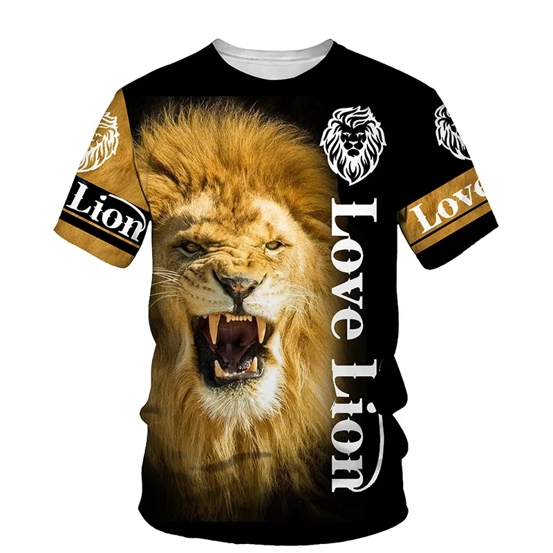 The Lion King 3D Print Men T-shirt Summer New O Neck Short Sleeve Tees Tops 3D Style Male Clothes Fashion Casual T-shirts