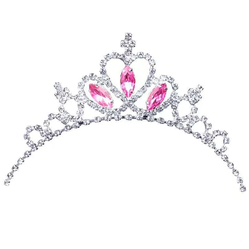 Kids Rhinestone Tiara Princess Headband For Girls Birthday Accessories Bridal Crystal Crown Tiara Wedding Hair Jewelry