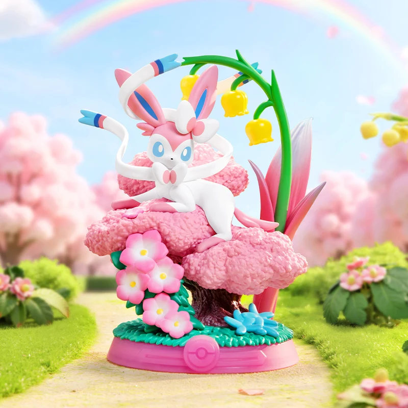 Anime Pokemon Funism Original Echte Eevee-Familie Blindbox Flareon Umbreon Sylveon Actionfiguren-Sammlung Modell Spielzeug Geschenk