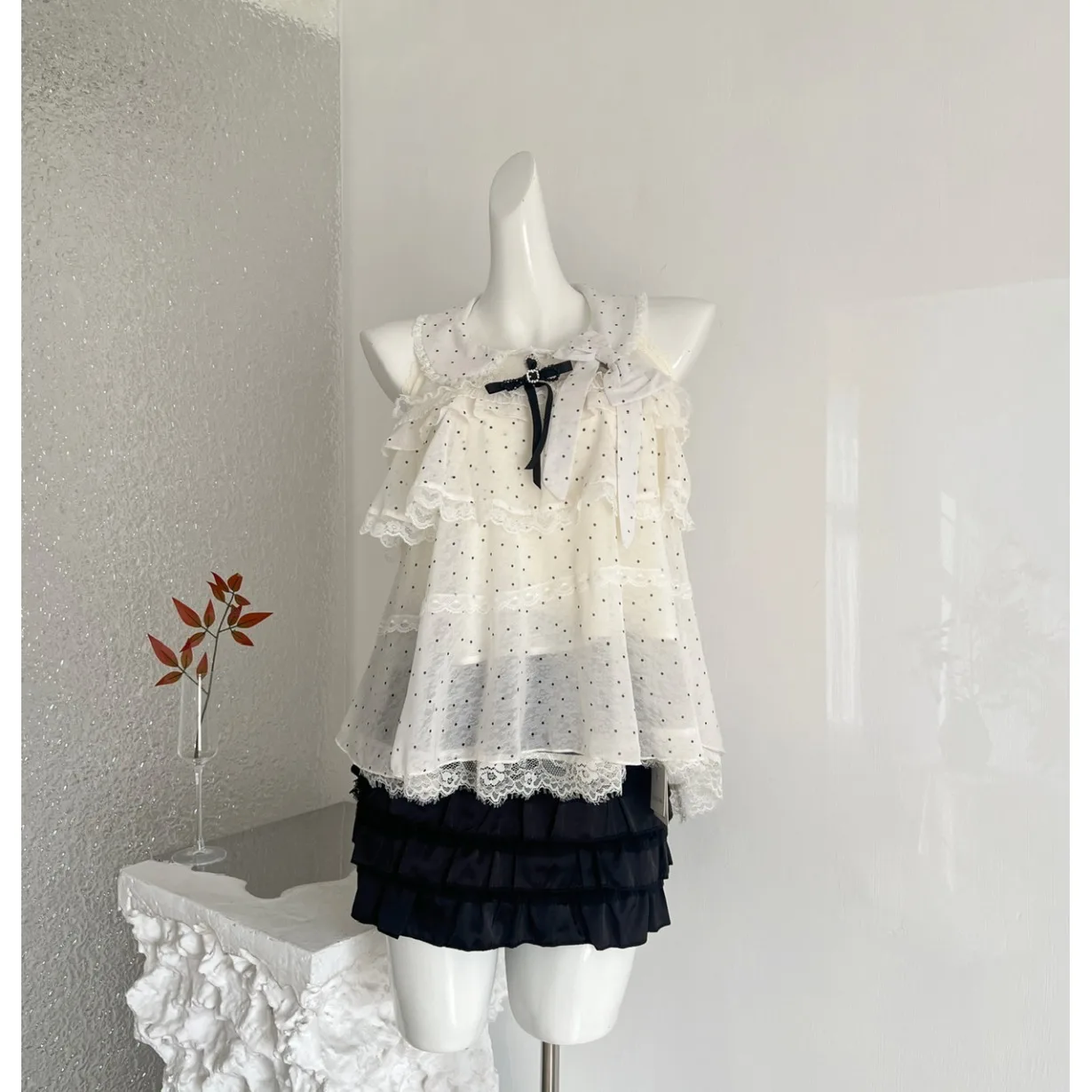 Nuevo Conjunto de Top y Falda Estilo Princesa Chino Verano 2026 con Lazo de Mariposa, Dulce y Fresco, Rompehielos, Hanfu, Rop...