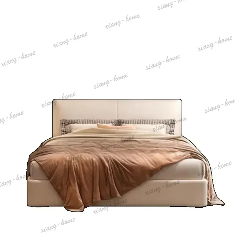 PG Salon Nordic Platform Bed Tall Pretty Unique Wood Modern King Bed Bases Bedroom Lit Pliable Designer Muebles Unique Furniture