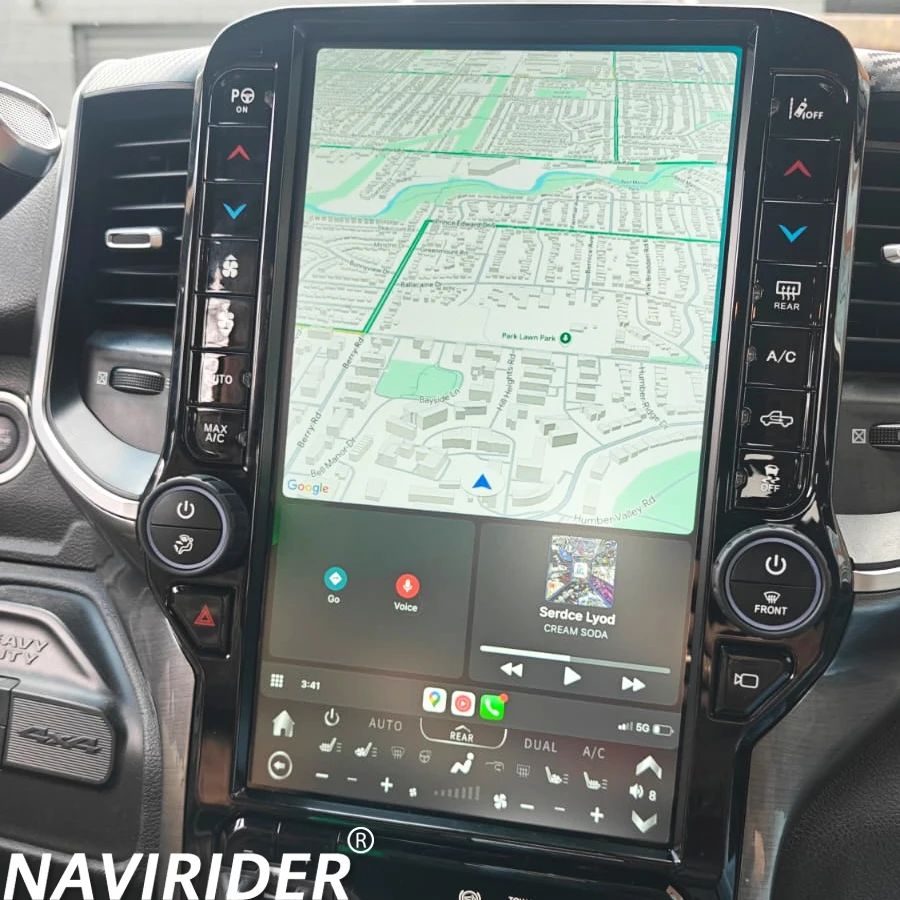 

13.6" For Dodge Ram 2019 - 2023 Stereo Navigation Android Media Video Player Big Qled Screen 4G Head Uint Auto Car Radio Carplay