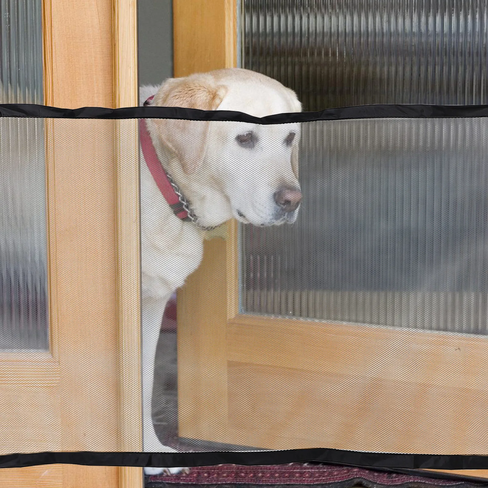 

Pet Safety Gate Dog Mesh Breathable Isolation Gate Indoor Outdoor Puppy Fence Barrier Net Protection Fence for Dog Owner