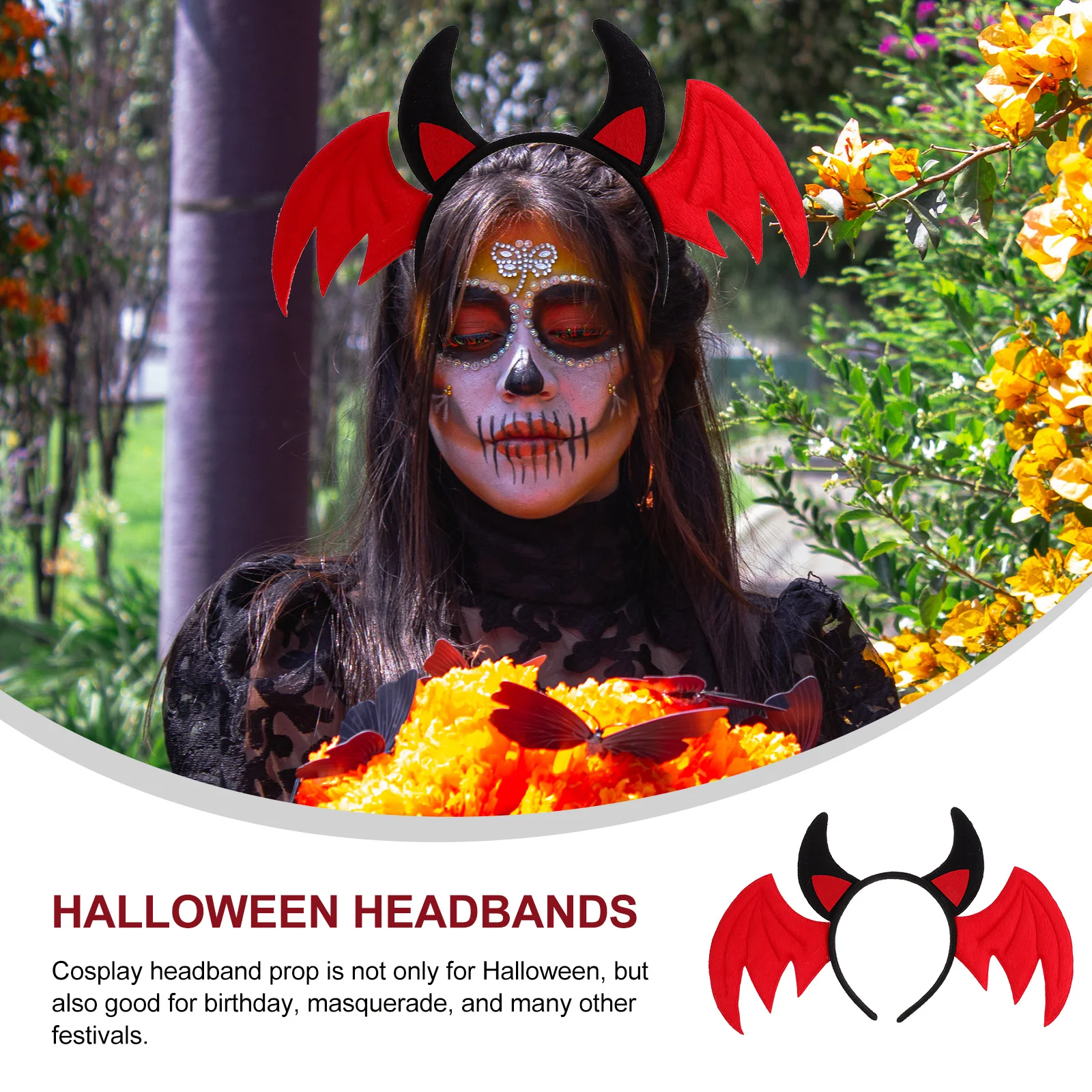 

Bat Wings Headb Red Halloween Headdress Women Costume Accessory Girls Hairb Party Prop cosplay headb s halloween hairb