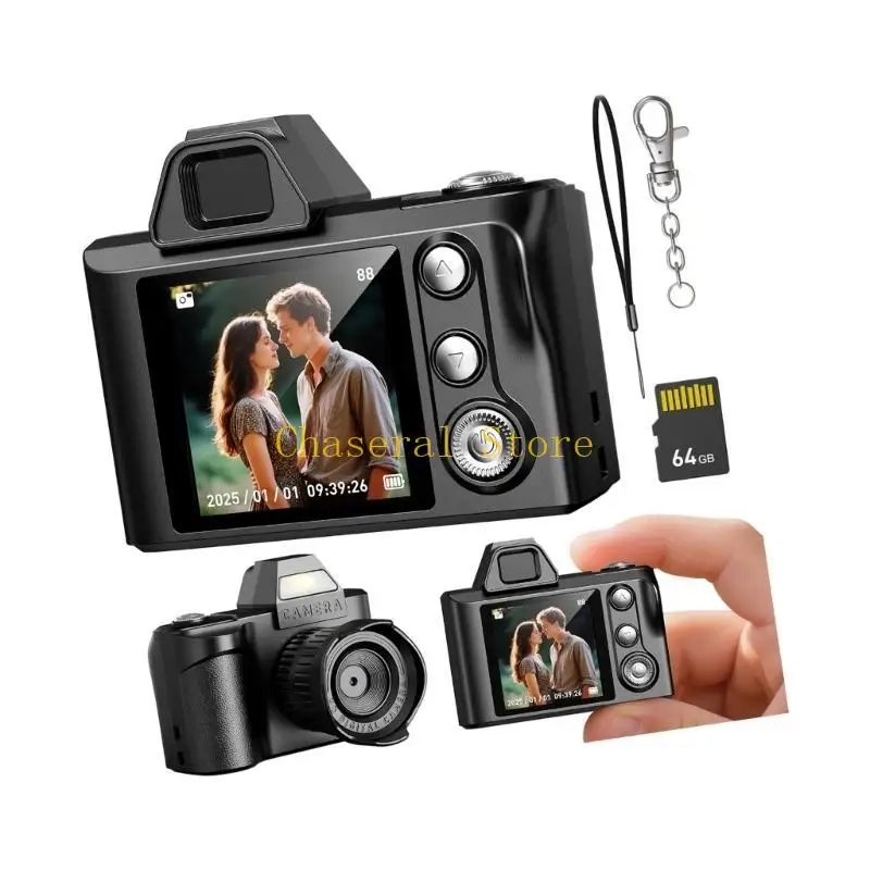 كاميرا E7CE 64G من المطاط الصناعي للأطفال خطة متينة مع عدسة 64 ميجابكسل مصنوعة في بطارية قابلة للشحن ومهمة بسيطة للأطفال