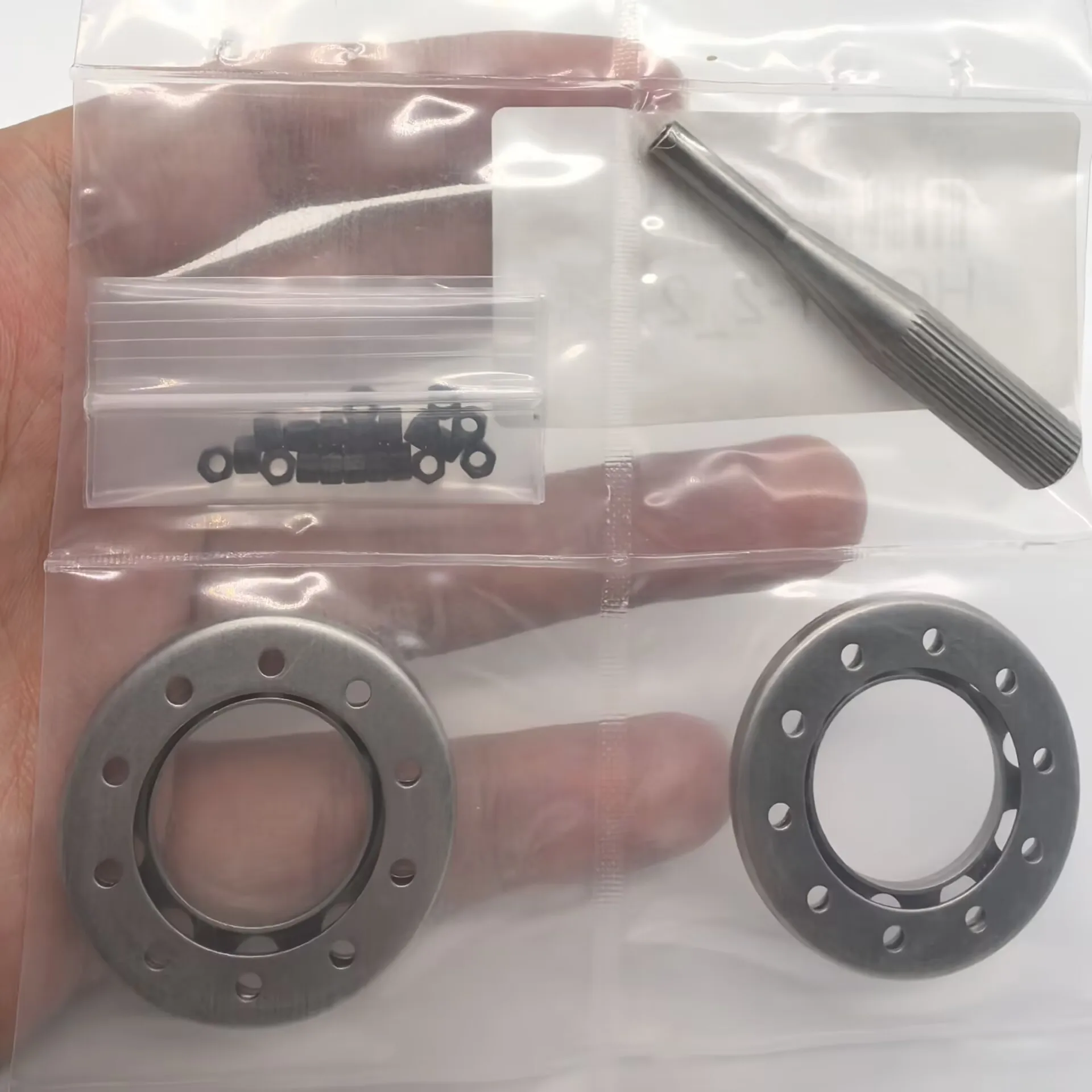 

1pairScaleclub Metal Front Wheel Hub Rim Retainer 1:14 For Tamiya Lesu Scania Man Actros Volvo Car Parts Rc Truck Trailer Tipper