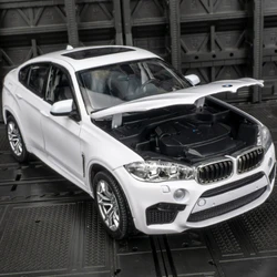 1/24 BMW X6 X6M Coupe SUV Alloy Sports Car Model Diecast Metal Toy Vehicles Car Model High Simulation Collection Childrens Gifts