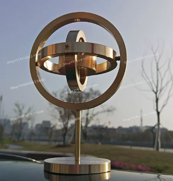 Three-axis metal mechanical gyroscope toy rotational angular momentum inertia display