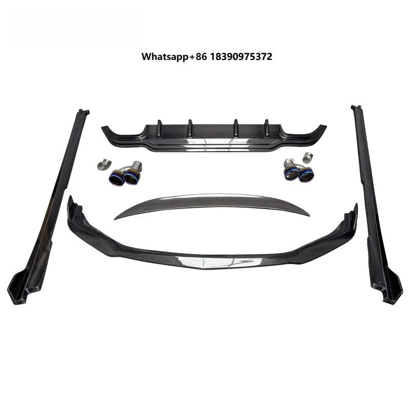 This Is a Carbon Fiber Body Kit for the 2022 Lexus IS300  IS350 Featuring Front and Rear Lips Side Skirts  a Rear Wing for an