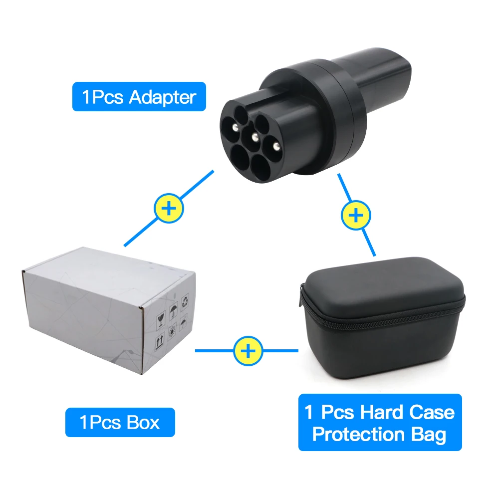 Type2 a Tesla EV Charger Adapte connettore di ricarica per veicoli elettrici spina IEC 62196 convertitore AC/DC per Tesla Model S/X/3/Y EVSE