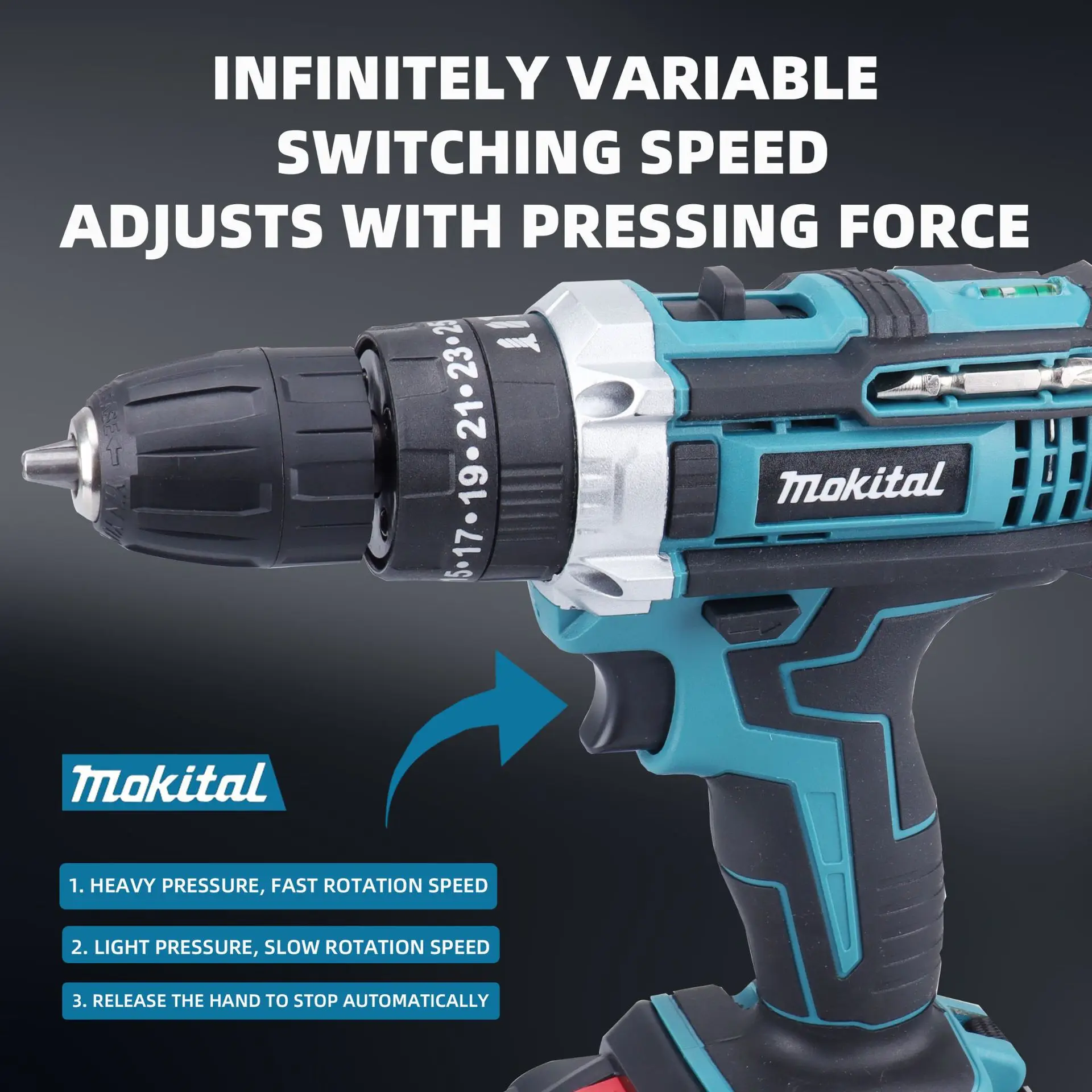 التجارة الخارجية عبر الحدود الأكثر مبيعا بطارية الليثيوم الصناعية الحفر مفك مجموعة متعددة الوظائف شحن الحفر اليد