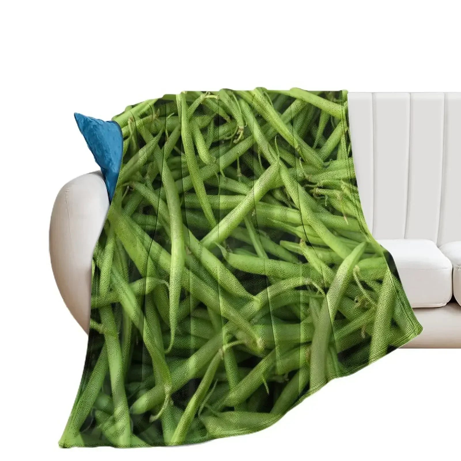 

Green Beans Throw Blanket Quilt Furry Blankets For Bed Luxury Blankets