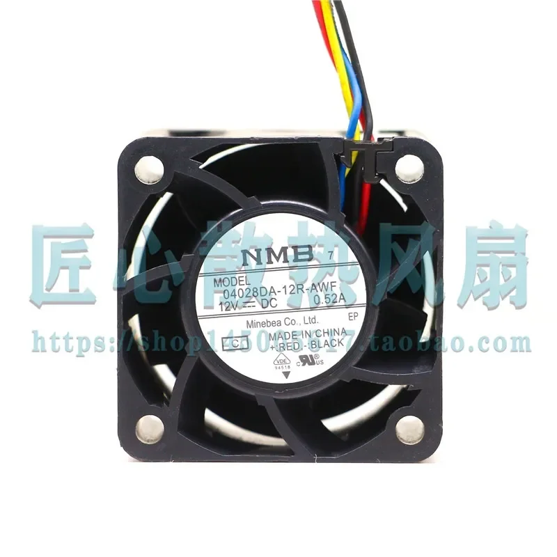 New NMB 4028 12V 0.52A 04028DA-12R-AWF Cooling Fan for Electronics with 4cm Large Air Volume