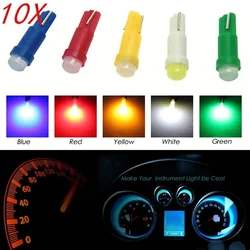 10Pcs T5 1 LED SMD Ceramic Dashboard Gauge Instrument Car Auto Side Wedge Light Lamp