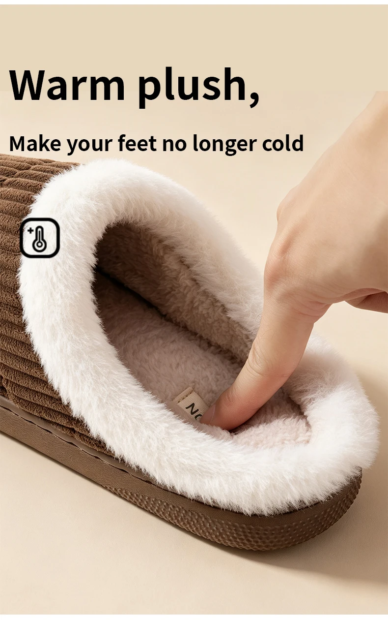 Gemütliche Damen-Hausschuhe aus Plüsch mit Memory-Schaum, rutschfest, warm, für den Innenbereich, Mules mit weicher Sohle, bequem, niedlich, für Winter und Herbst – Detail 7