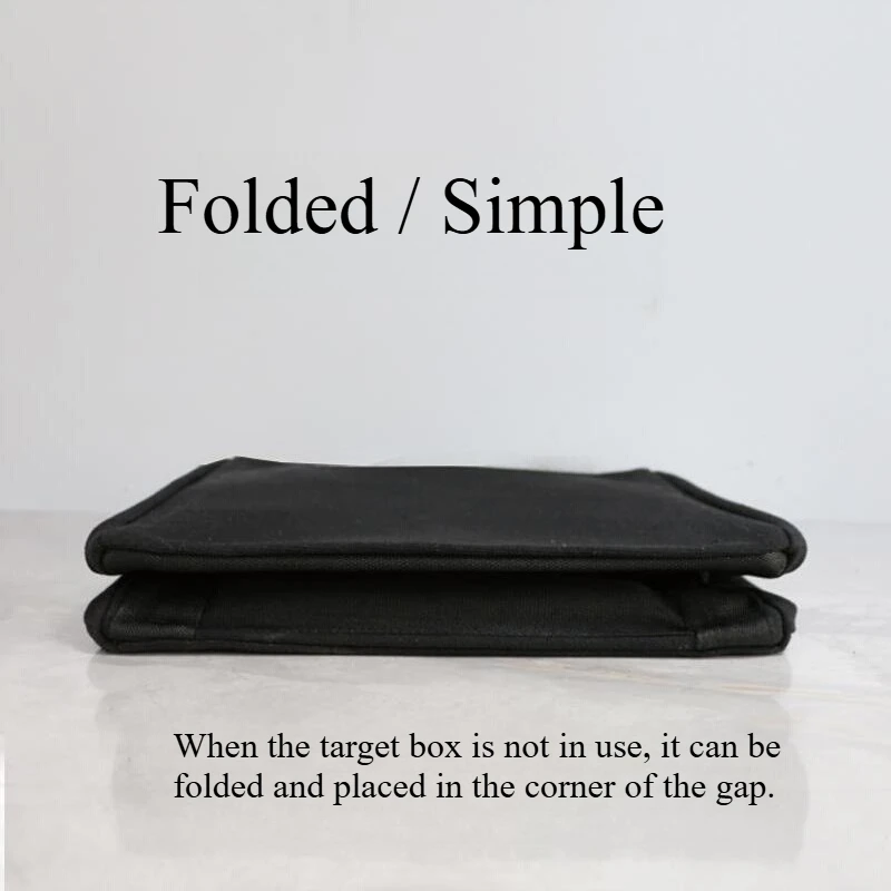 Canvas Target Box - Black Durable Storage and Recycling Folding Thick Sound-absorbing Canvas Target Box