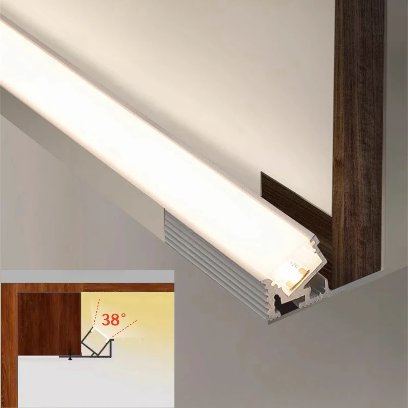 Angolo del soffitto LED profilo in alluminio da incasso invisibile linea di vita canale diffusore bordo in cartongesso retroilluminazione Decor Bar