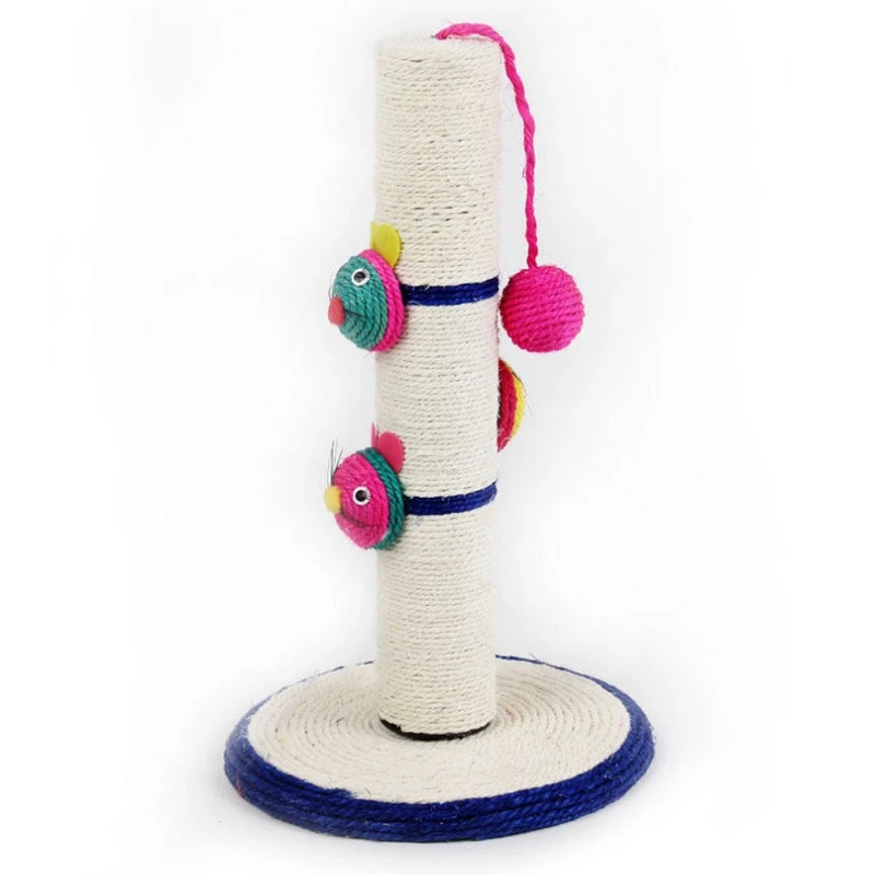 

Sisal cat scratching column cute mouse teasing cat toy grinding claw ball bite-resistant wear-resistant pet