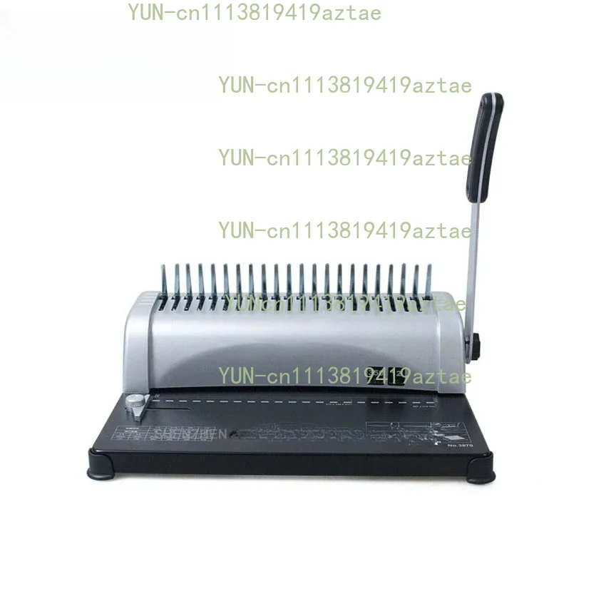 1pc Model 3870 A4 Manual Comb Binding Machine, 21-Hole Desktop Book Puncher, Max 12 Sheets One-Time Punching