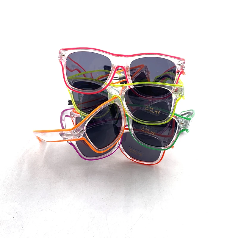 Neon Party Led Glasses Flashing Sunglasses Luminous Light Glasses Bar Party Concert Props Fluorescent Glow Photo Props