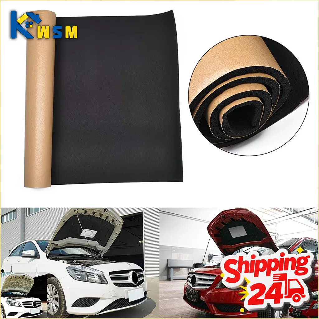 Motorhaube Isoliermatte Brandschutzwand Schalldämpfer Geräuschabsorber Hochleistungs-Akustikbarriere für Fahrzeuge