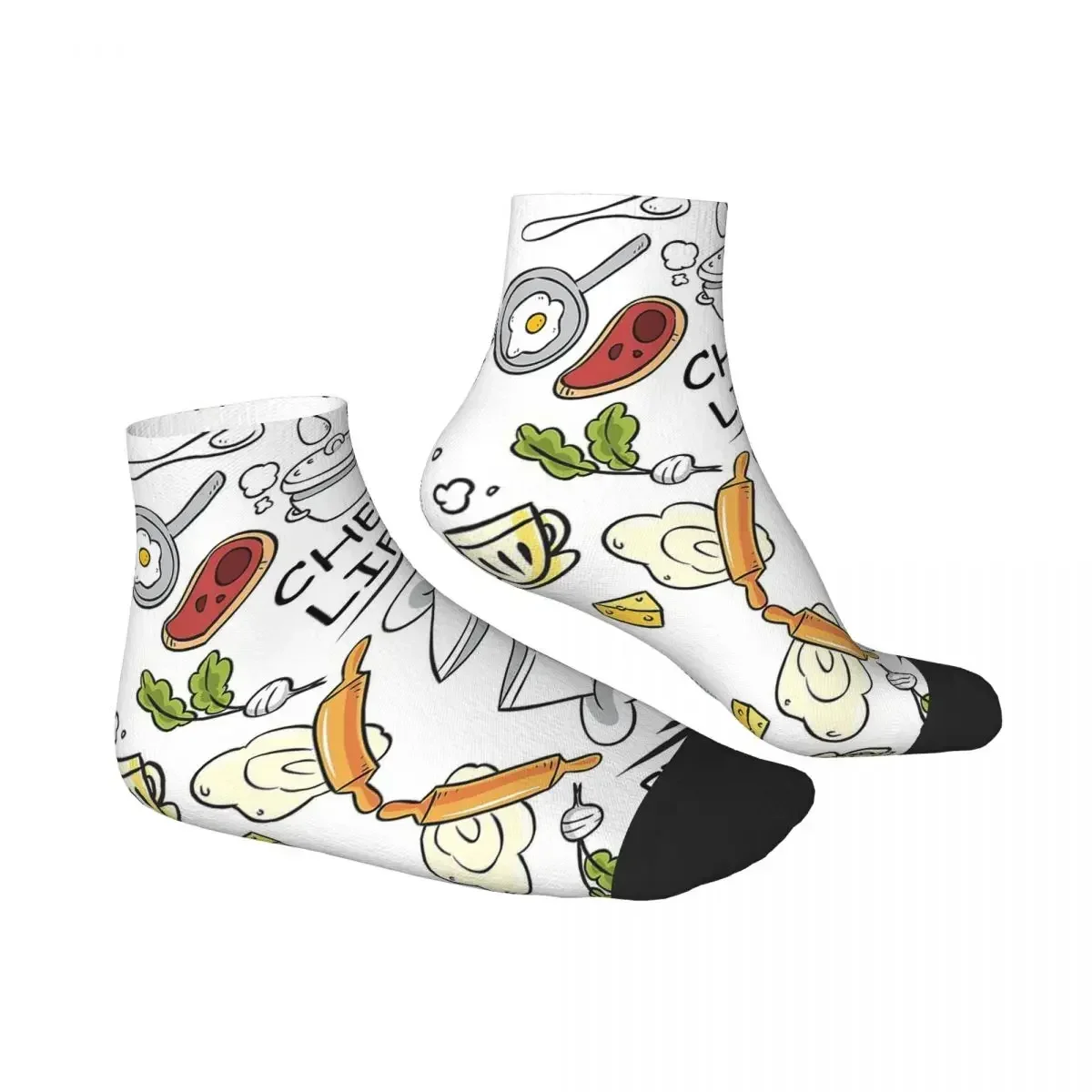 جوارب Chef Life Harajuku عالية الجودة، إكسسوارات جوارب لجميع المواسم هدية عيد ميلاد الرجل والمرأة