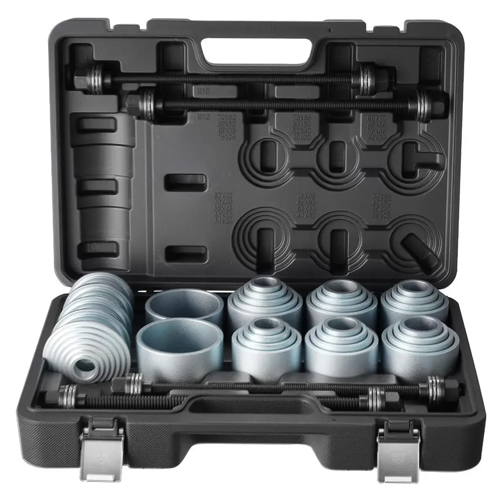40CR steel tension and compression sleeve kit for removal and installation of automotive service bushings, bearings,