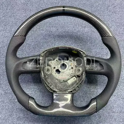 스포츠 탄소 섬유 스티어링 휠, 아우디 A4 B7 S4 RS4 A4 B8 S6 용 평평한 바닥 두께