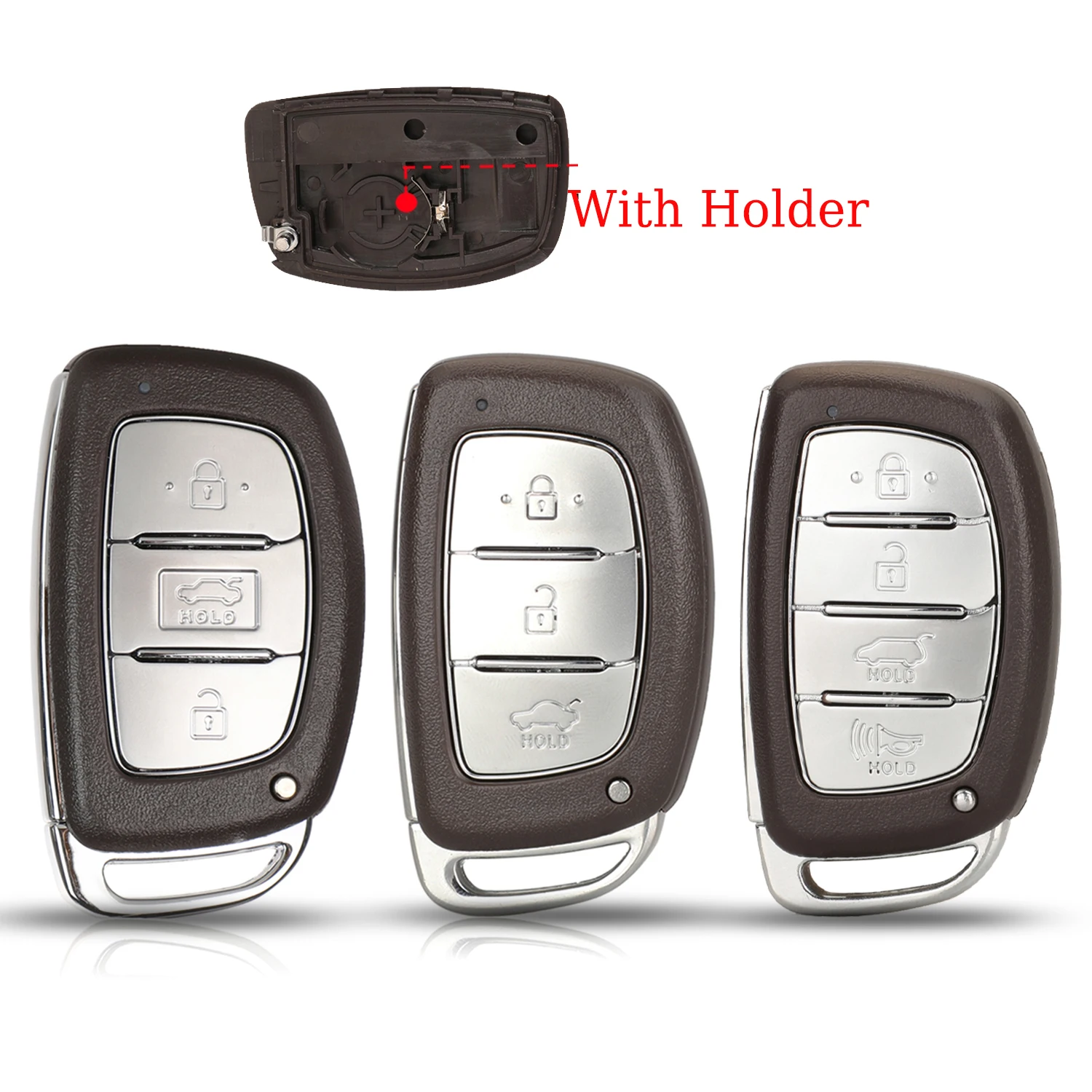Jingyuqin cubierta de carcasa de llave a distancia de coche para Hyundai Creta Mistra Elantra Verna Tucson ix25 IX35 funda de llave inteligente con hoja