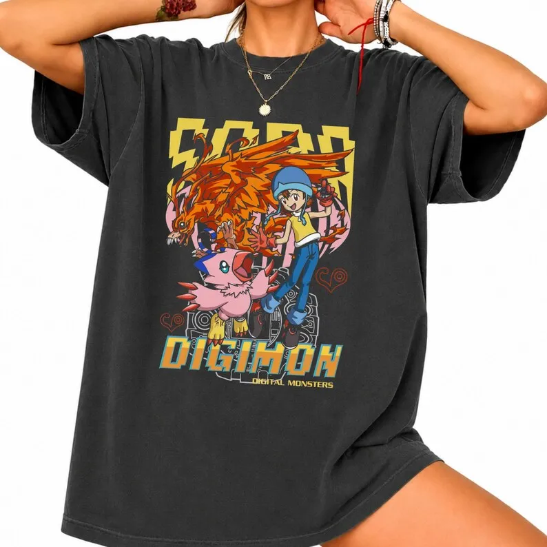 Super Popular Anime Print Series, Casual and Comfortable Retro Character T-shirt, Fashionable Trend, Home Preferred