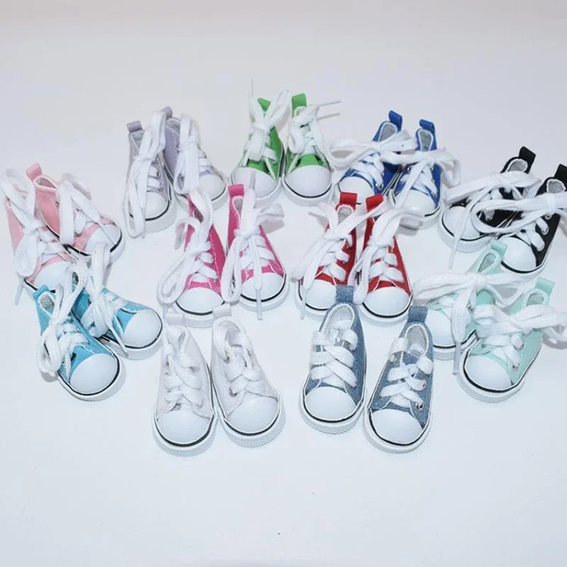 20CM cotton doll shoes 6 points BJD doll Hand-made casual small mini canvas shoes doll shoes