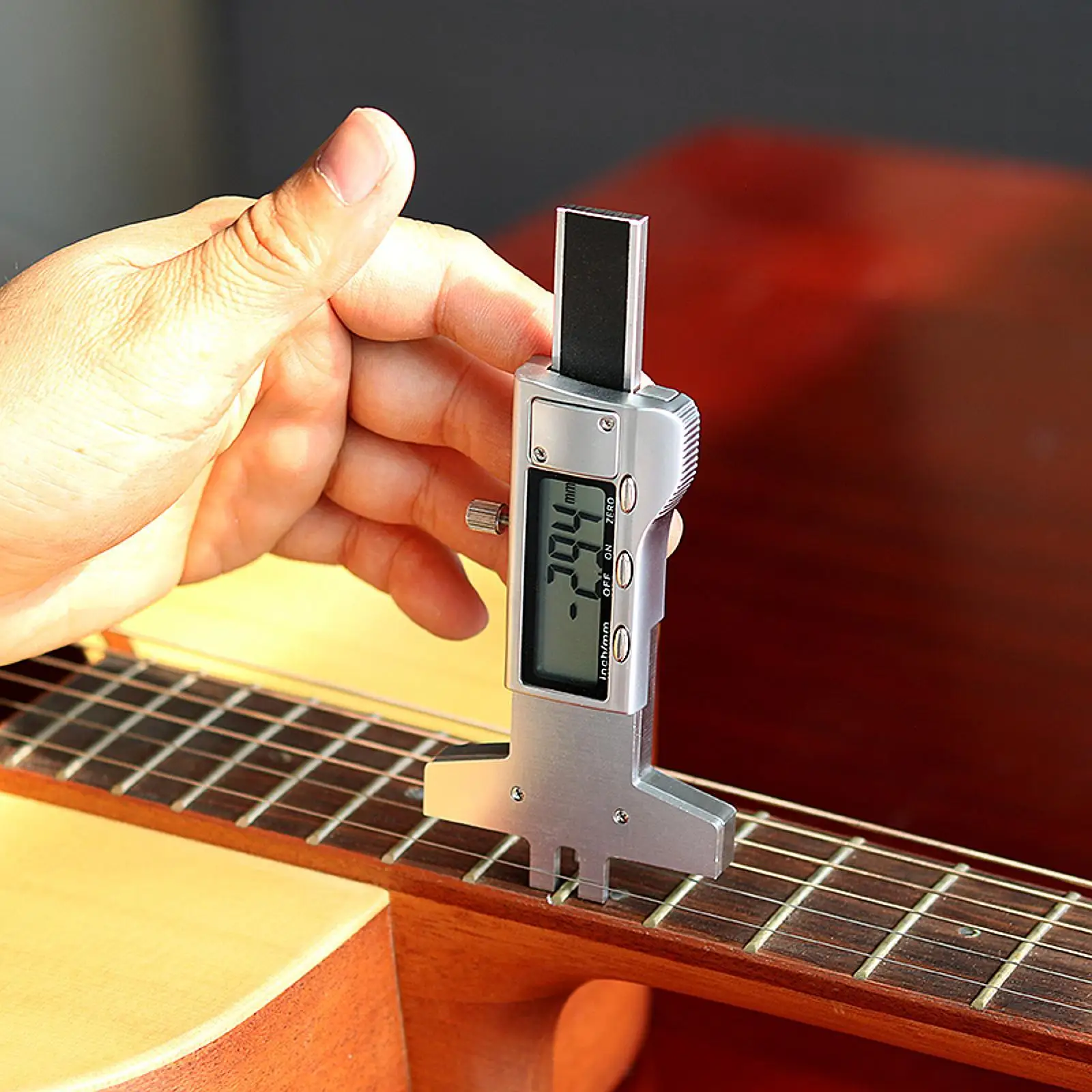 

Guitar String Distance Ruler Measuring Caliper Dial Indicator Tool Luthier Tool DIY Enthusiasts