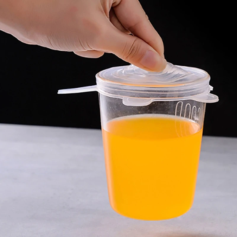 Coperchi in Silicone da 6 pezzi coperchi in Silicone adattabili coperchi per alimenti in Silicone elasticizzati universali per mantenere la copertura ermetica fresca per la cucina